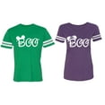 thumbnail image 1 of Halloween Boo Matching Cotton Jerseys (Green / Purple) (S / L), 1 of 3