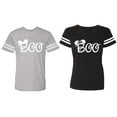thumbnail image 1 of Halloween Boo Matching Cotton Jerseys (Heather / Black) (L / XL), 1 of 3