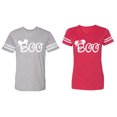 thumbnail image 1 of Halloween Boo Matching Cotton Jerseys (Heather / Red) (XL / L), 1 of 3