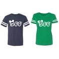 thumbnail image 1 of Halloween Boo Matching Cotton Jerseys (Navy / Green) (L / XXL), 1 of 3