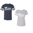 thumbnail image 1 of Halloween Boo Matching Cotton Jerseys (Navy / Heather) (XL / XL), 1 of 3