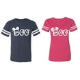 thumbnail image 1 of Halloween Boo Matching Cotton Jerseys (Navy / Pink) (XXL / XXL), 1 of 3