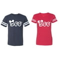 thumbnail image 1 of Halloween Boo Matching Cotton Jerseys (Navy / Red) (S / L), 1 of 3