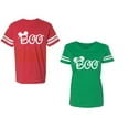 thumbnail image 1 of Halloween Boo Matching Cotton Jerseys (Red / Green) (M / XL), 1 of 3