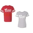 thumbnail image 1 of Halloween Boo Matching Cotton Jerseys (Red / Heather) (L / S), 1 of 3