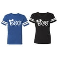 thumbnail image 1 of Halloween Boo Matching Cotton Jerseys (Royal / Black) (XXL / L), 1 of 3