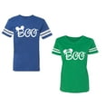 thumbnail image 1 of Halloween Boo Matching Cotton Jerseys (Royal / Green) (XL / S), 1 of 3