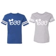 thumbnail image 1 of Halloween Boo Matching Cotton Jerseys (Royal / Heather) (S / L), 1 of 3