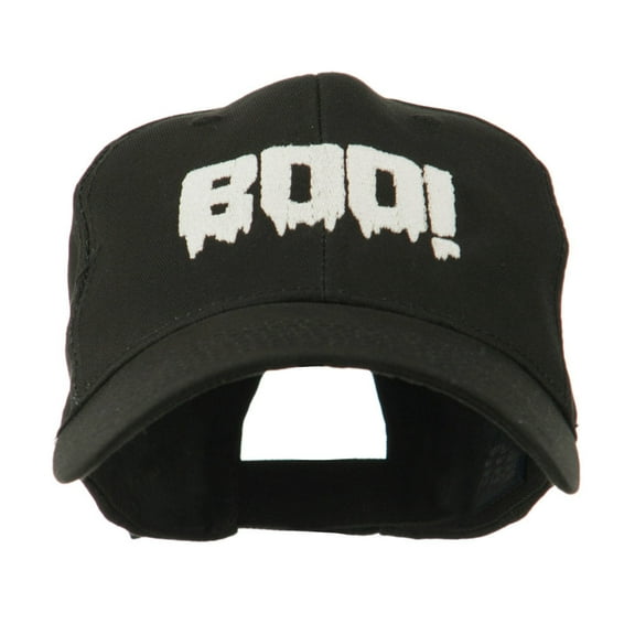 Halloween Boo Sign Embroidered Cap - Black OSFM