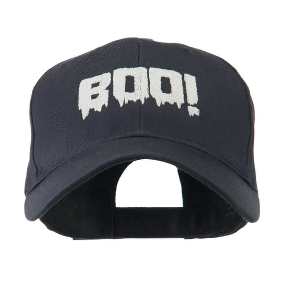 Halloween Boo Sign Embroidered Cap - Navy OSFM