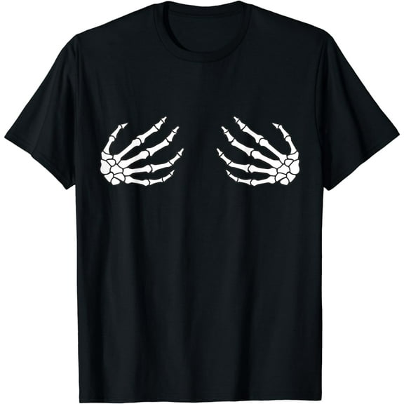 Halloween Boob Skeleton Hand T-Shirt