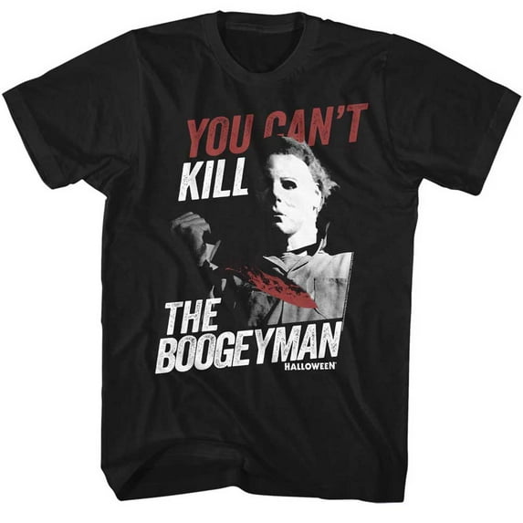 Halloween Boogeyman Black Adult T-Shirt