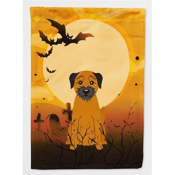Halloween Border Terrier Flag Canvas House Size