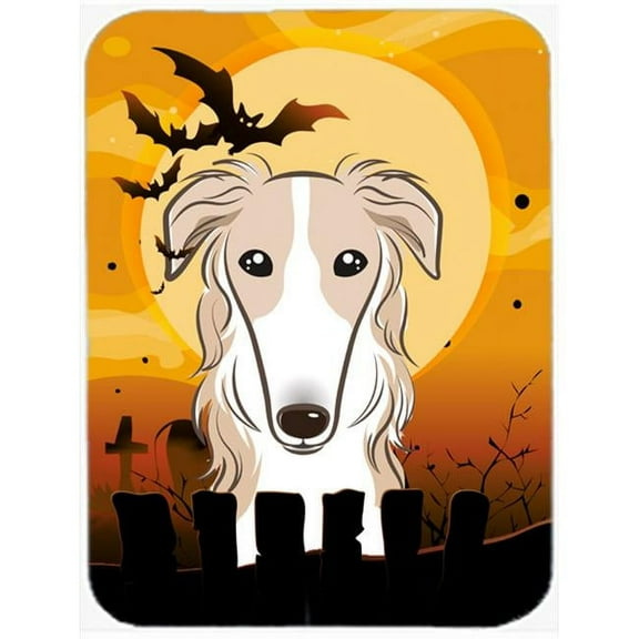 Halloween Borzoi Glass Cutting Board- Large