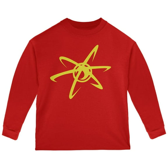 Halloween Boy Genius Toddler Long Sleeve T Shirt Red 4T