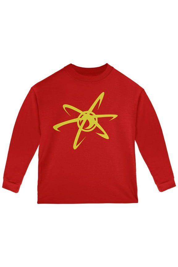 Halloween Boy Genius Toddler Long Sleeve T Shirt Red 4T