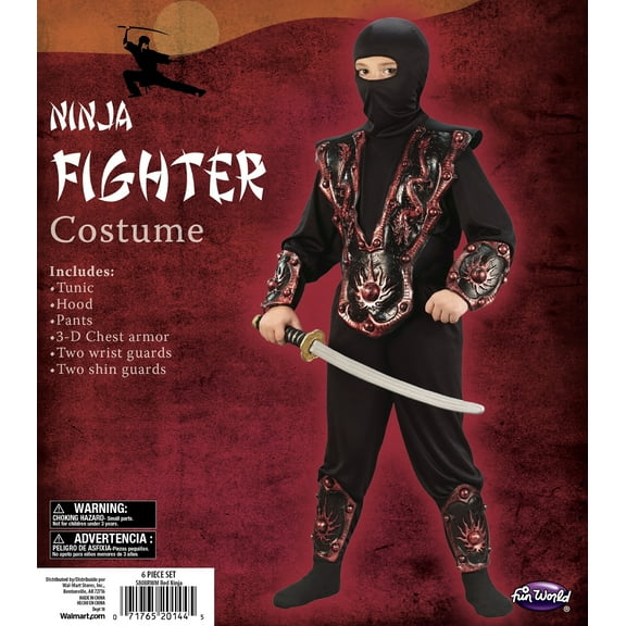 Halloween Boy's Ninja Warrior costume Size Medium by Fun World
