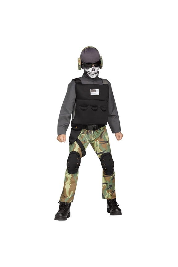 Halloween Boy's Skull Soldier Costume