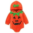 Halloween Boys Bodysuits Halloween Boy's Crawl Suit Pumpkin Suit Long