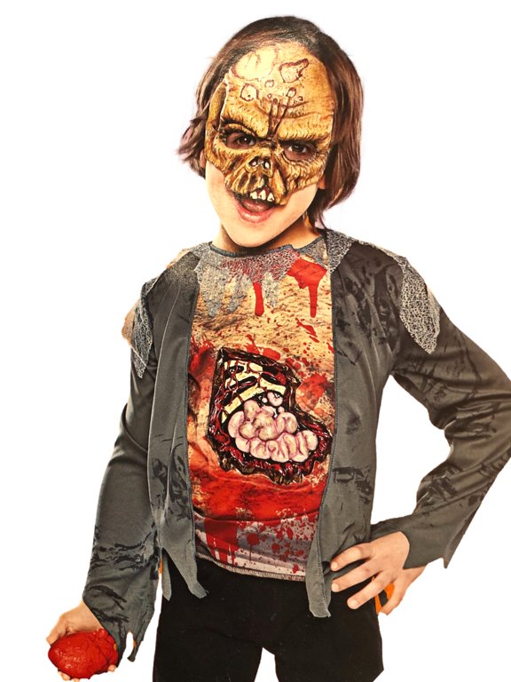 Boys Crypt Walker Shirt & Mask Costume Small (4-6)
