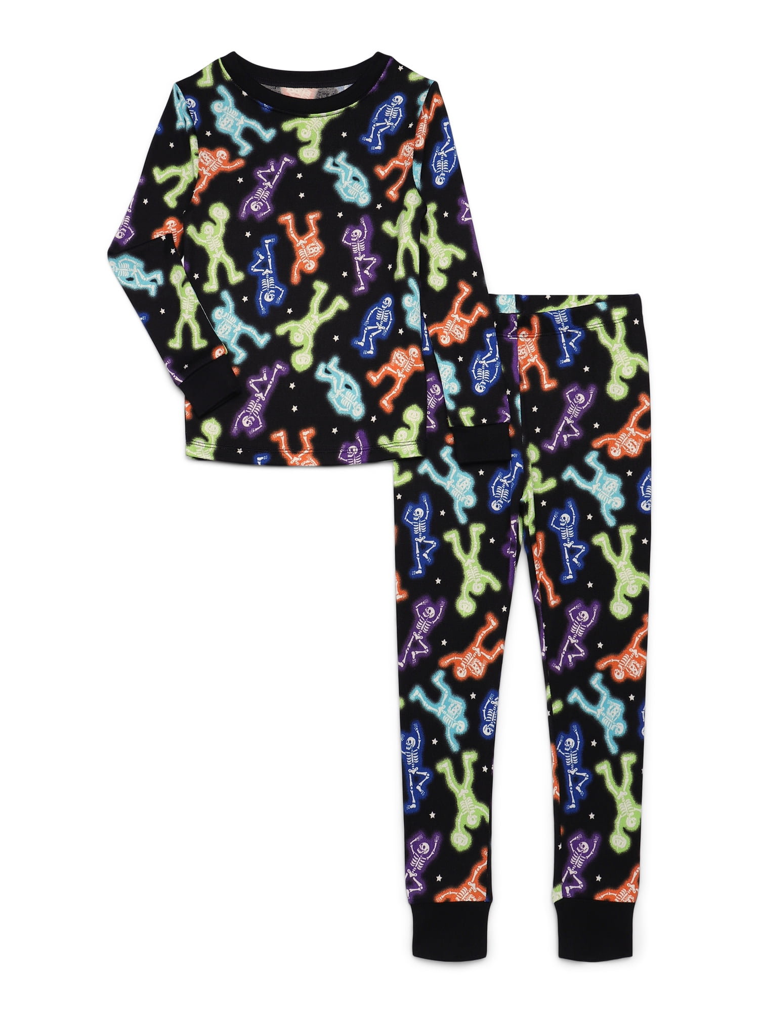 Halloween Boys Long Sleeve Top and Pants Tight Fit Sleep Set from Way to Celebrate, 2-Piece, Sizes 4-10