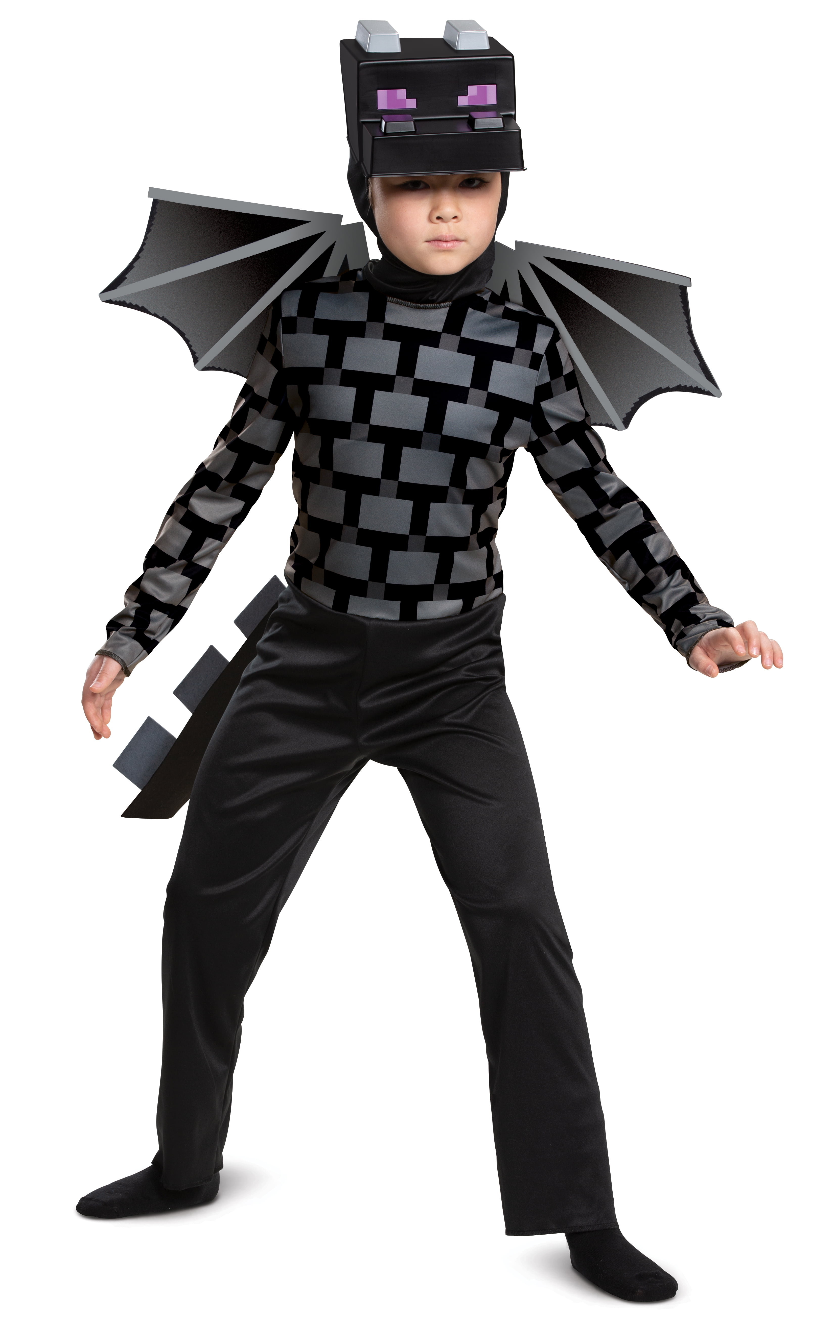 Minecraft Kids Costume Steve Creeper Cosplay Halloween Jumpsuit Mask Fancy  Dress