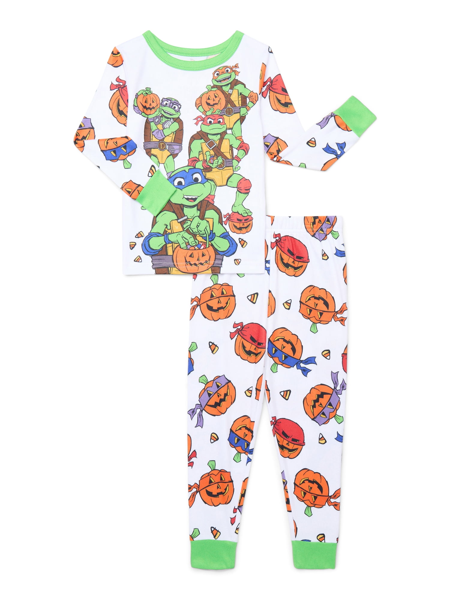 Teenage Mutant Ninja Turtles Boys Halloween Pajama Top and Pants Set, 2-Piece, Sizes 4-10