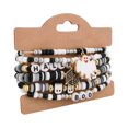 thumbnail image 1 of Halloween Bracelet Set - Soft Clay Beaded Bracelets with Ghost Spider Web Charms, Multi-layer Stackable Wristband for Women Party Favors, 1 of 4