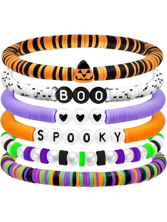 Halloween Bracelet Set Stretchable Layered Party Accessories Holiday Gift