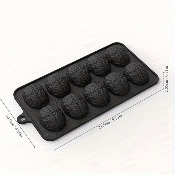 Halloween Brain Cookie Cutters - Fun Pastry Stamps for Baking & Candy Making