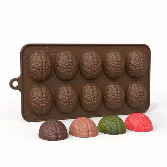 Halloween Brain Cookie Cutters - Fun and Creative Pastry Stamps for Baking and Candy Making