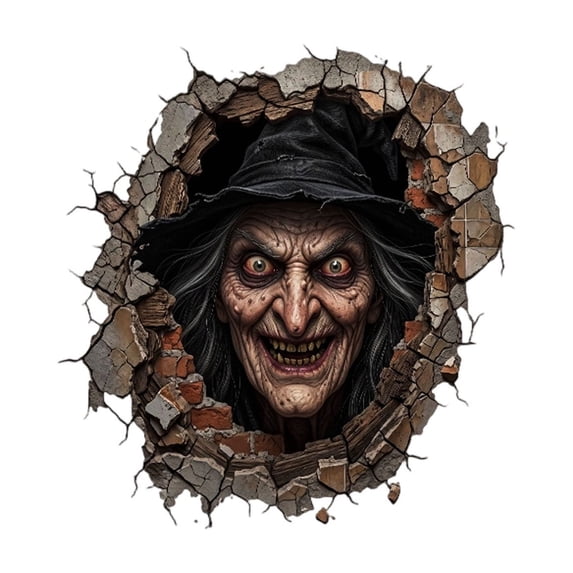 Halloween Break-in 3D Wall Decals, Halloween Broken 3D Wall Decals