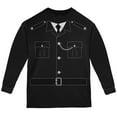thumbnail image 1 of Halloween British Bobby Copper Police Costume Youth Long Sleeve T Shirt Black YMD, 1 of 1