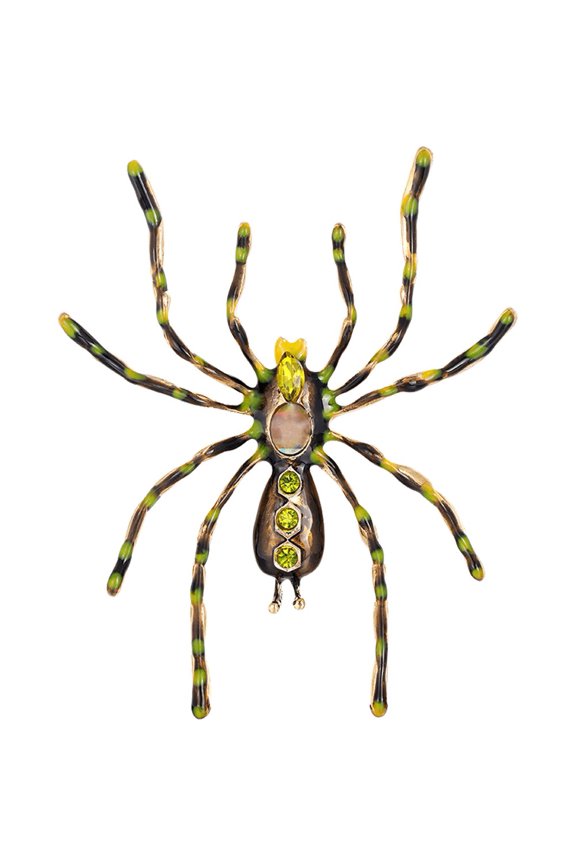 Halloween Brooch Spider Brooch, Spider Shaped Decorative Brooch Breastpin for Sweater Scarf Cuff Dress