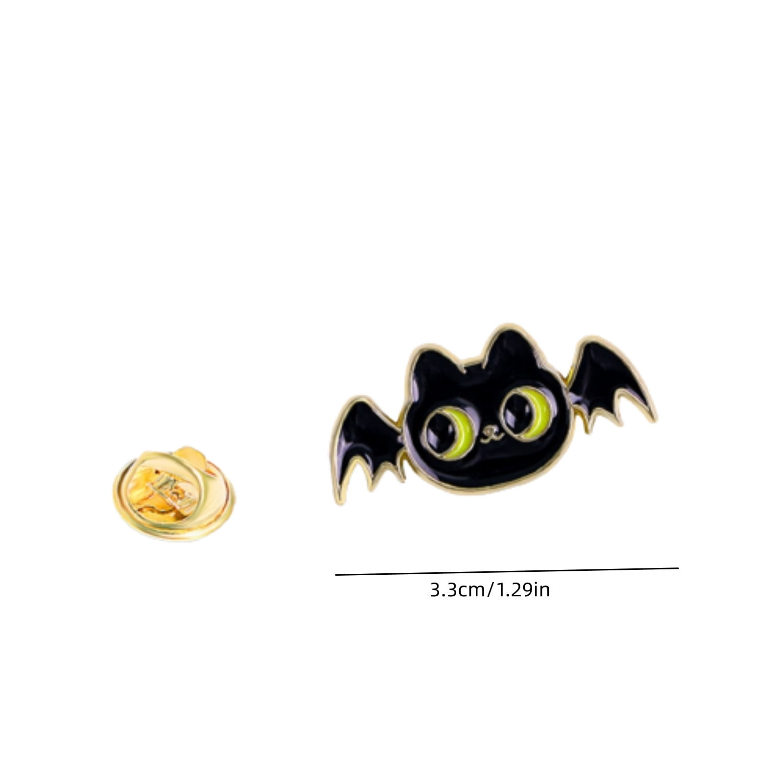 Halloween Brooch Set For Women & Men - Enamel Pumpkin, Bat, Spider & Witch Hat Crystal Pins