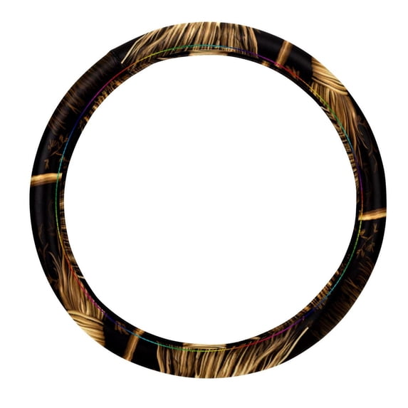 Halloween Broom 14.5 Inch Printing PVC Leather Auto Accessories Steering Wheel Covers Car Wheel Covers Steering Wheel Cover