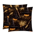 thumbnail image 1 of Halloween Broom Luxurious Velvet Decorative Pillows Covers - Set of 2 Throw Pillow Covers for Chair, Unique Patterns, 16x16, 18x18, 20x20 Inches for Any Occasion, 1 of 1