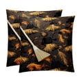 thumbnail image 1 of Halloween Broom Set of 2 Velvet Throw Pillow Covers with Unique Patterns in 16x16, 18x18, 20x20 Inches for Throw Pillow Inserts for Various Occasions, 1 of 6