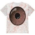 thumbnail image 1 of Halloween Brown Creepy Eyeball Costume All Over Youth T Shirt, 1 of 2