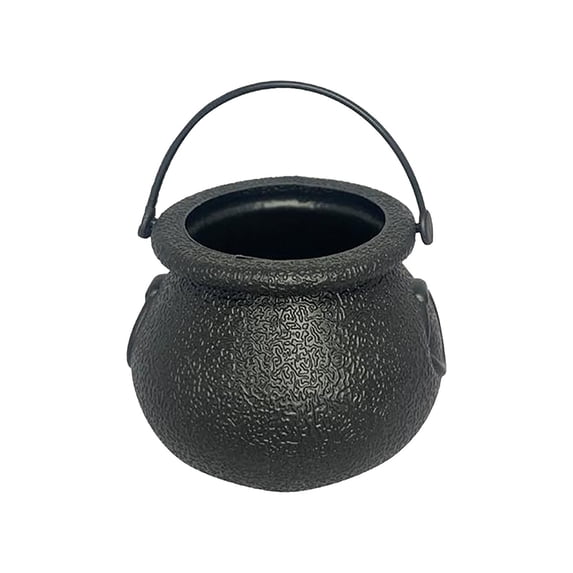Halloween Bucket for Candy Trick Or Treat Pot Props Party Favors Candy Holder Witch Cauldron Pot for Party, Indoor Outdoor, Events, Festival, Holiday, Tabletop, 6Pack