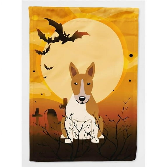 Halloween Bull Terrier Red & White Flag Garden Size