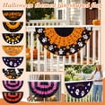 thumbnail image 1 of Halloween Bunting Fan Flag Happy Halloween Bunting Flag Ghost Pumpkin Half Fan Banner Decoration for Holiday Indoor Outdoor Yard Decoration (A), 1 of 6