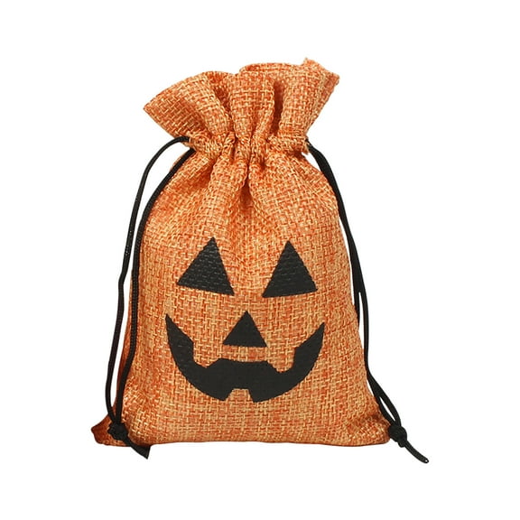 Halloween Burlap Bags,3.5"x4.7" Burlap Candy Bags Goodie Treat Bags with Drawstrings for Kids Halloween Party Supplies