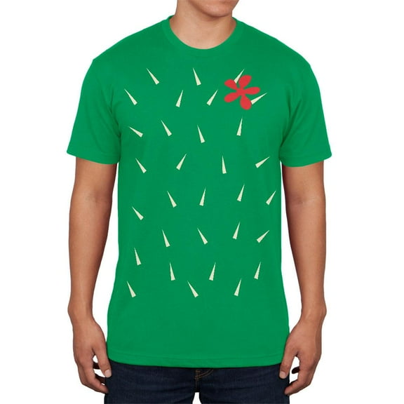 Halloween Cactus Costume Mens T Shirt Irish Green 2XL