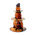 thumbnail image 1 of Halloween Cake Display Stand - 3-Tier Paper Dessert Ornaments for Ghost Festival Party - Unique Handmade Centerpiece for Spooky Celebrations - Easy Assembly, Durable and Reusable Party Decor, 1 of 6