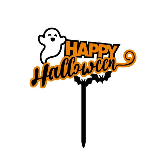 Halloween Cake Inserts Party Decorations Acrylic Cake Toppers Themed Dessert Decorations for Halloween Party Supplies