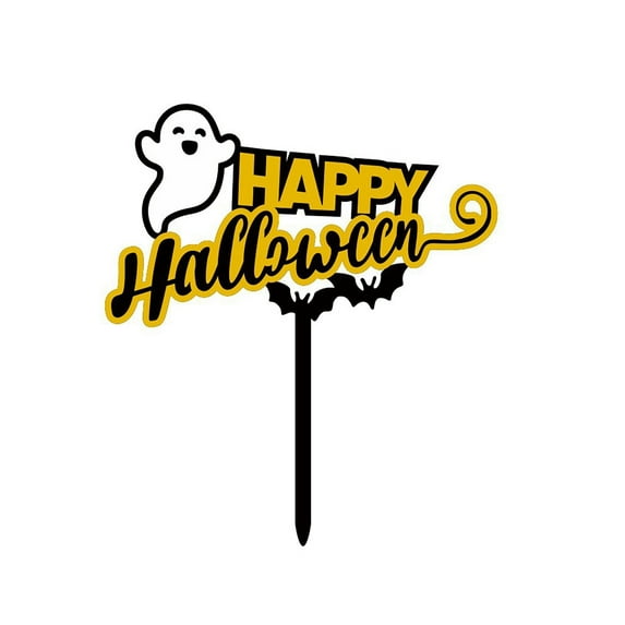 Halloween Cake Inserts Party Decorations Acrylic Cake Toppers Themed Dessert Decorations for Halloween Party Supplies