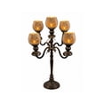 thumbnail image 1 of Halloween Candelabra Holder 12 Inch, 5 Light Pumpkin Tea Light Holder, Rustic Gothic Metal Candle Stand for Dining Table, Halloween Decorations, 1 of 8