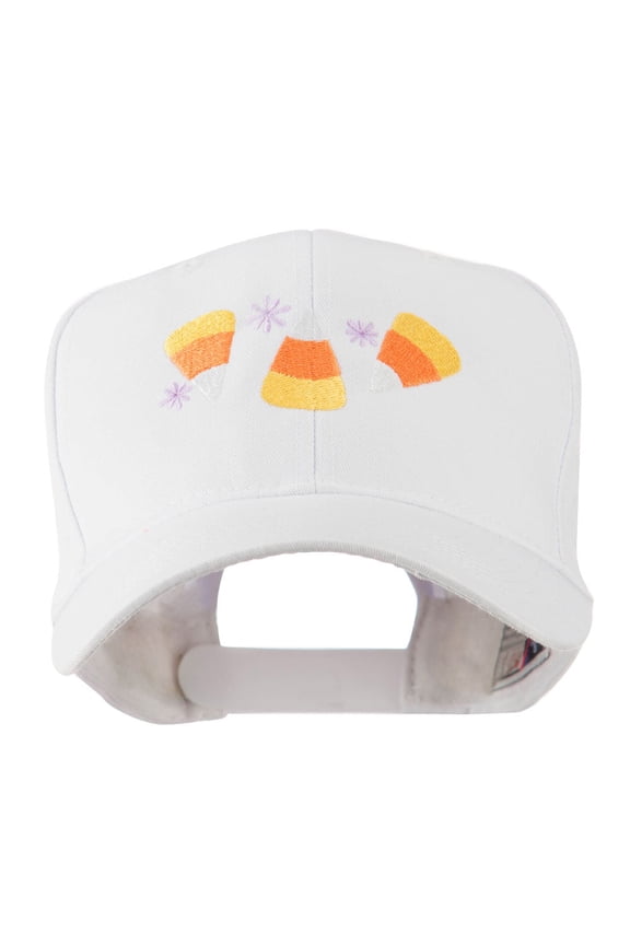 Halloween Candies Embroidered Cap - White OSFM