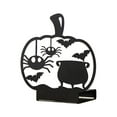 thumbnail image 1 of Halloween Candle Holder, Tealight Candle Holders with Pumpkin Owl/Cat/Spider, Funny Shadow Black Metal Tea Light Holders, Scary Halloween Decoration for Table Centerpieces, Party, 1 of 6